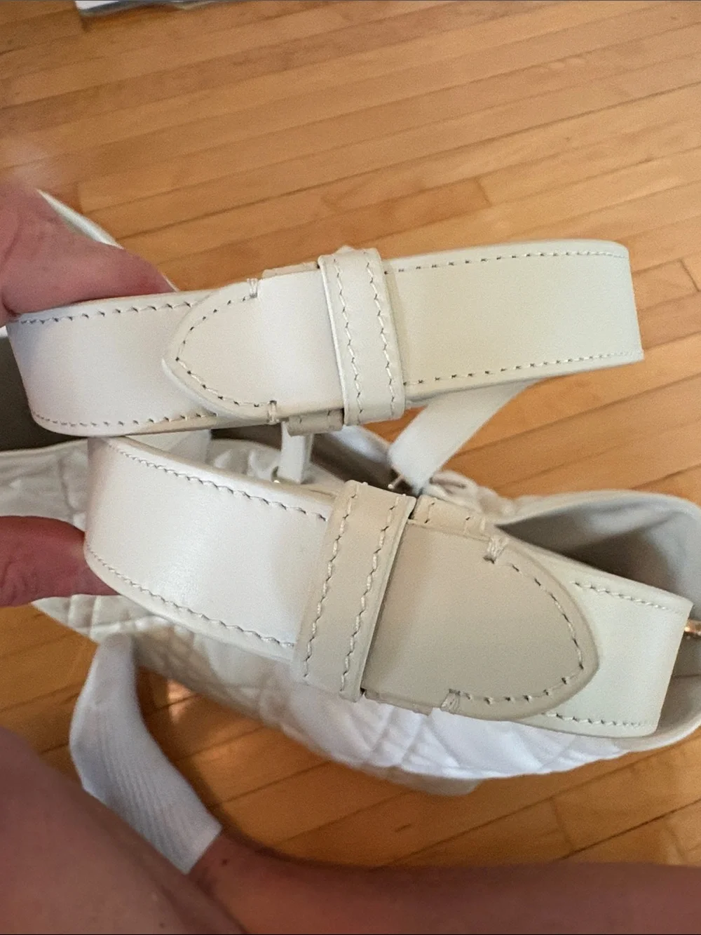 quilted tote dior white